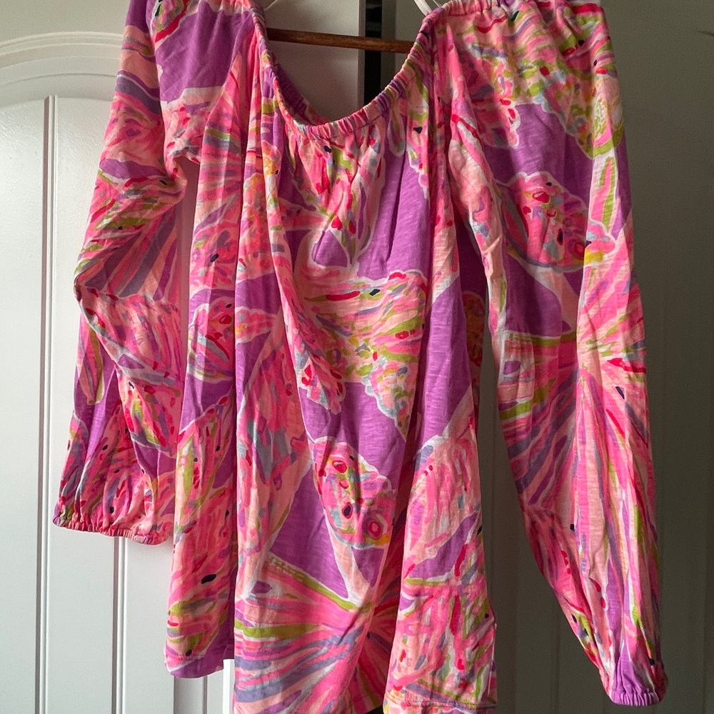 Lilly Pulitzer off the shoulder top Multicolor